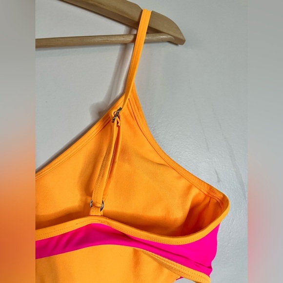 U.S. Polo Assn. Neon Pink & Orange Sports Bra Bikini Top XL - Picture 4 of 16